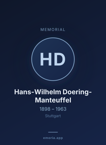 Memorial portrait of Hans-Wilhelm Doering-Manteuffel