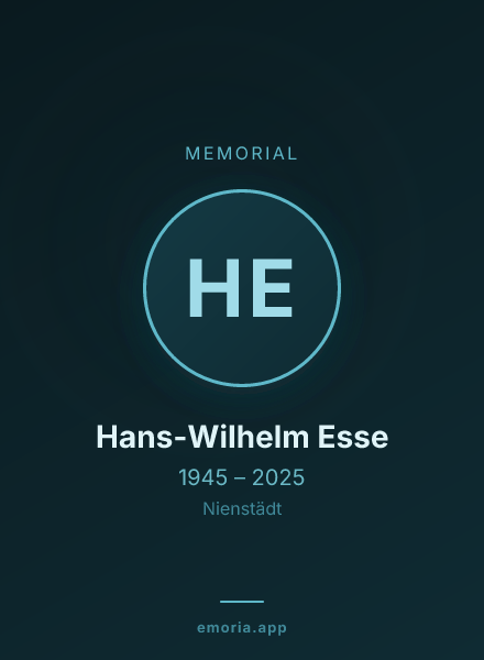 Memorial portrait of Hans-Wilhelm Esse