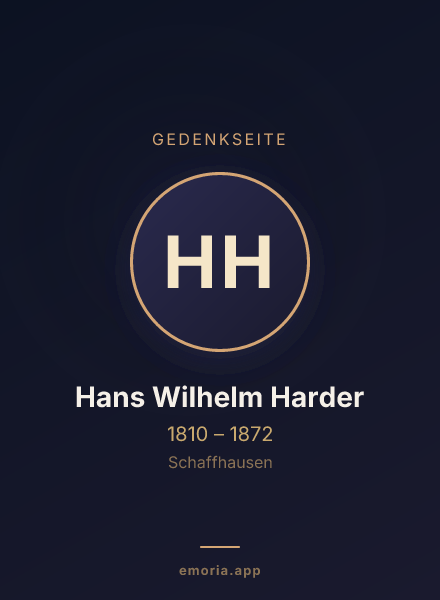 Gedenkportrait von Hans Wilhelm Harder