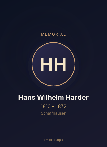 Memorial portrait of Hans Wilhelm Harder