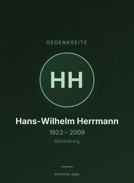 Gedenkportrait von Hans-Wilhelm Herrmann