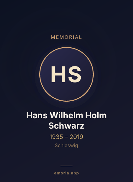 Memorial portrait of Hans Wilhelm Holm Schwarz