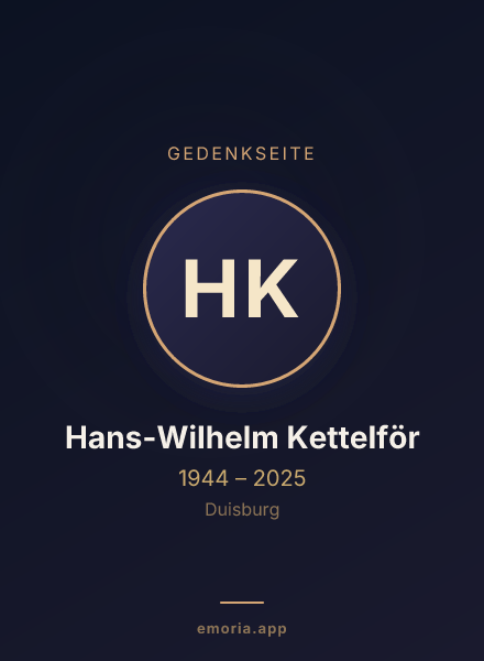 Gedenkportrait von Hans-Wilhelm Kettelför