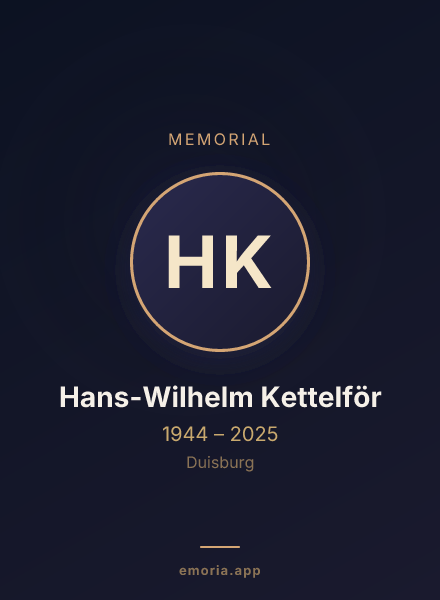 Memorial portrait of Hans-Wilhelm Kettelför