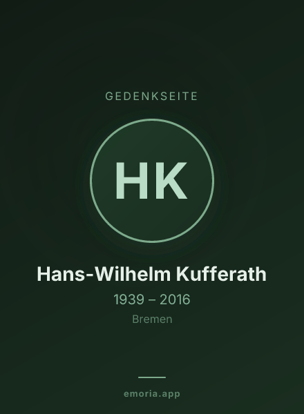 Gedenkportrait von Hans-Wilhelm Kufferath