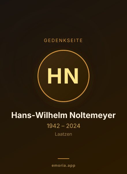 Gedenkportrait von Hans-Wilhelm Noltemeyer