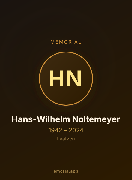 Memorial portrait of Hans-Wilhelm Noltemeyer