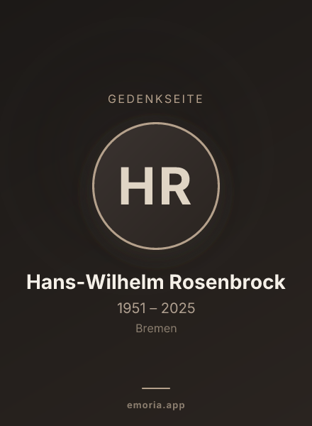 Gedenkportrait von Hans-Wilhelm Rosenbrock