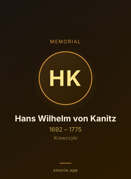Memorial portrait of Hans Wilhelm von Kanitz