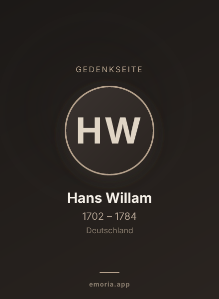 Gedenkportrait von Hans Willam