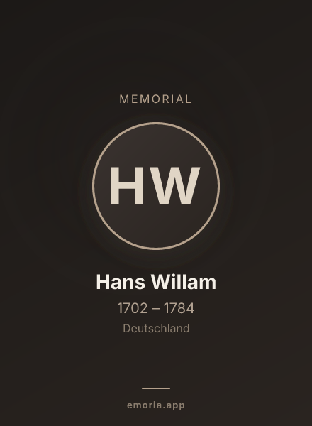 Memorial portrait of Hans Willam
