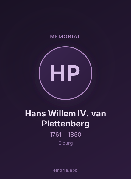Memorial portrait of Hans Willem IV. van Plettenberg