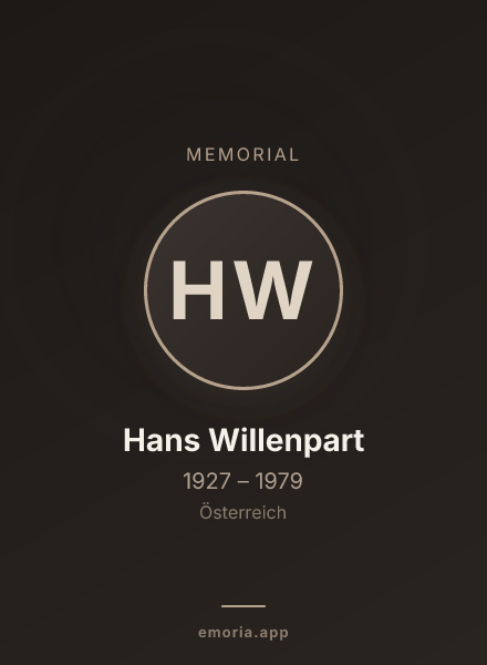 Memorial portrait of Hans Willenpart