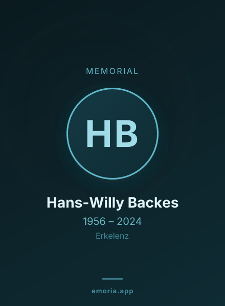 Memorial portrait of Hans-Willy Backes