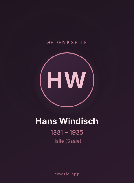 Gedenkportrait von Hans Windisch