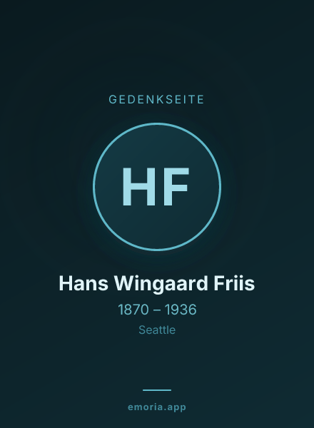 Gedenkportrait von Hans Wingaard Friis