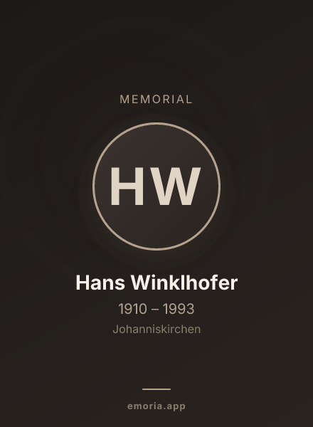 Memorial portrait of Hans Winklhofer