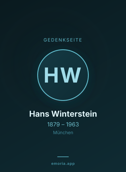 Gedenkportrait von Hans Winterstein