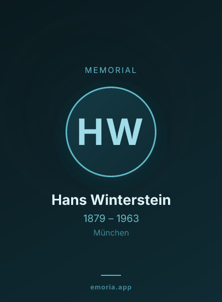 Memorial portrait of Hans Winterstein