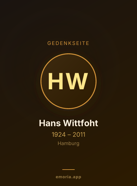Gedenkportrait von Hans Wittfoht