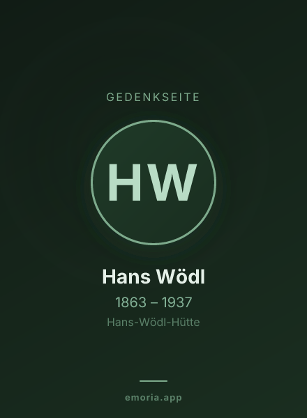 Gedenkportrait von Hans Wödl