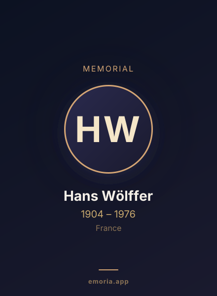 Memorial portrait of Hans Wölffer