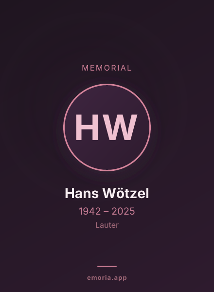 Memorial portrait of Hans Wötzel