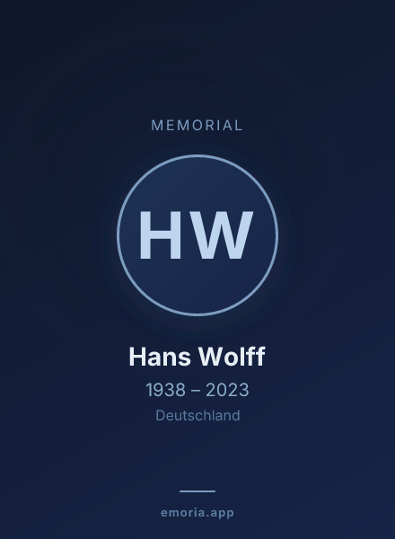 Memorial portrait of Hans Wolff