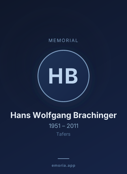Memorial portrait of Hans Wolfgang Brachinger