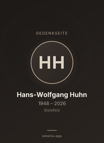 Gedenkportrait von Hans-Wolfgang Huhn