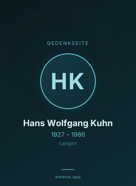 Gedenkportrait von Hans Wolfgang Kuhn