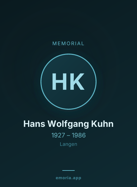 Memorial portrait of Hans Wolfgang Kuhn