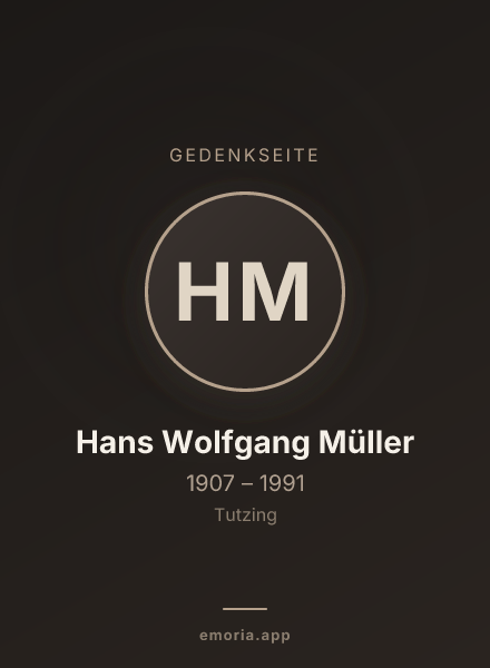 Gedenkportrait von Hans Wolfgang Müller