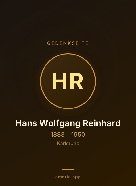 Gedenkportrait von Hans Wolfgang Reinhard