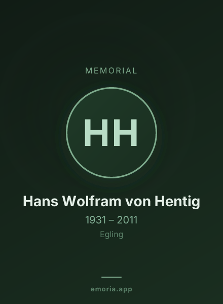 Memorial portrait of Hans Wolfram von Hentig