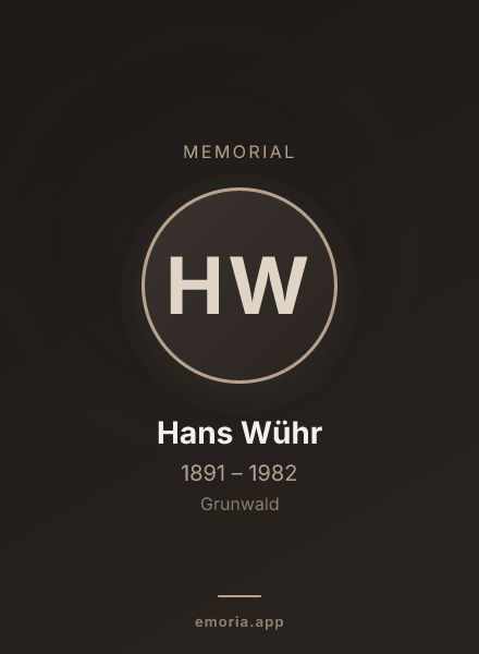 Memorial portrait of Hans Wühr