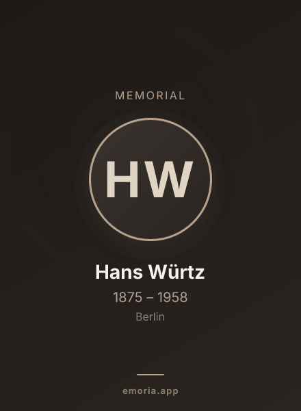 Memorial portrait of Hans Würtz