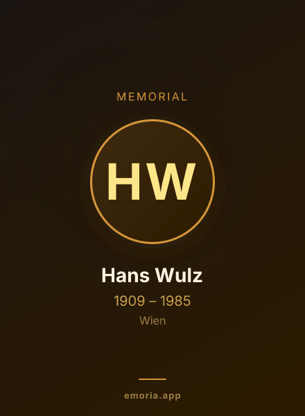 Memorial portrait of Hans Wulz