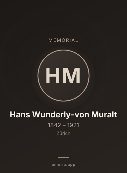 Memorial portrait of Hans Wunderly-von Muralt
