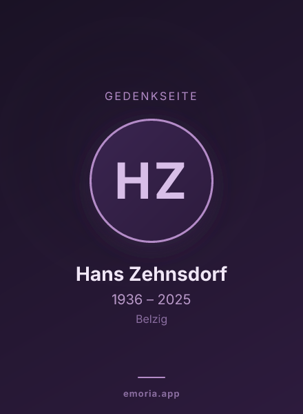 Gedenkportrait von Hans Zehnsdorf