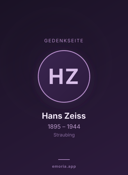 Gedenkportrait von Hans Zeiss