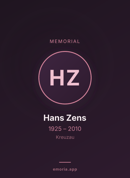 Memorial portrait of Hans Zens