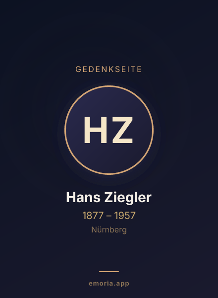 Gedenkportrait von Hans Ziegler