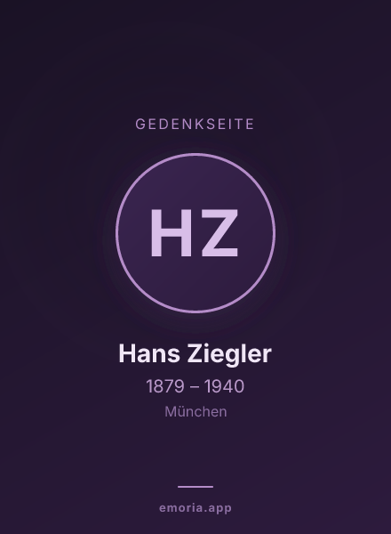 Gedenkportrait von Hans Ziegler