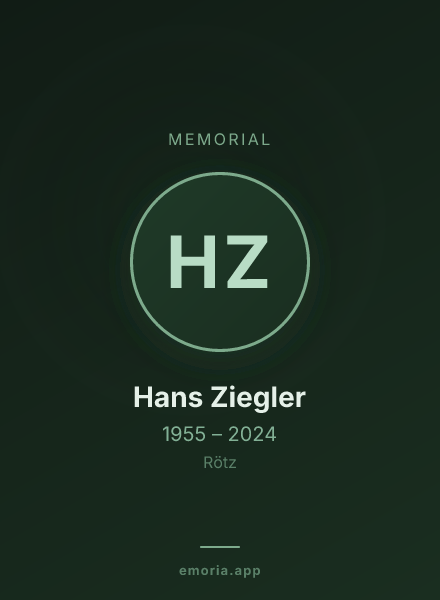 Memorial portrait of Hans Ziegler