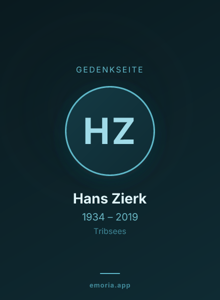 Gedenkportrait von Hans Zierk