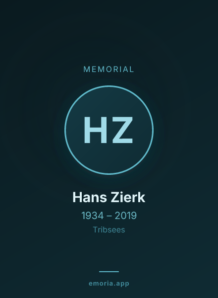 Memorial portrait of Hans Zierk