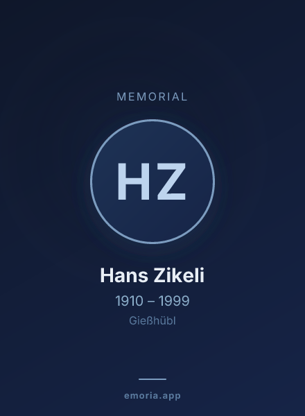 Memorial portrait of Hans Zikeli