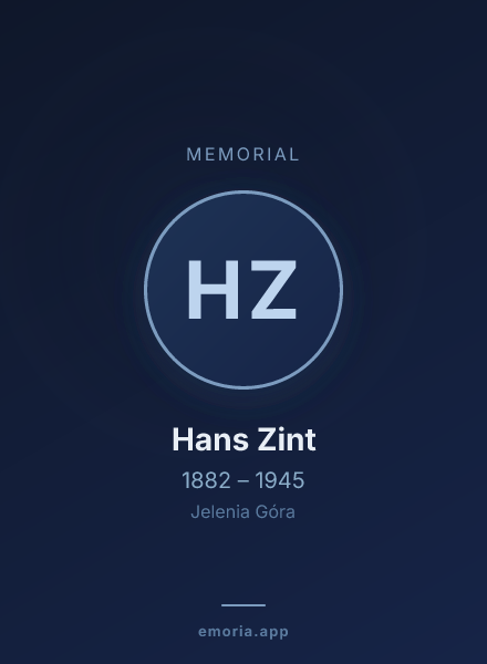 Memorial portrait of Hans Zint