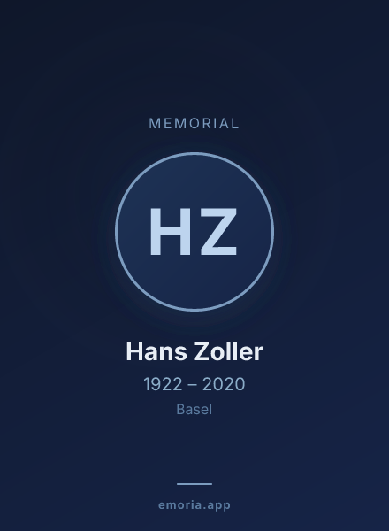 Memorial portrait of Hans Zoller